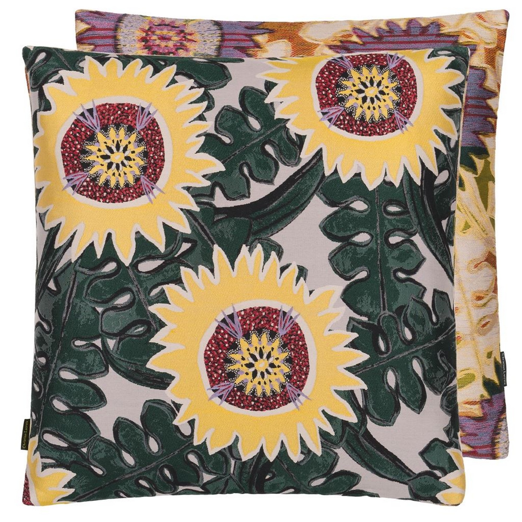 Christian Lacroix Soleils Cushion In Osier Multi